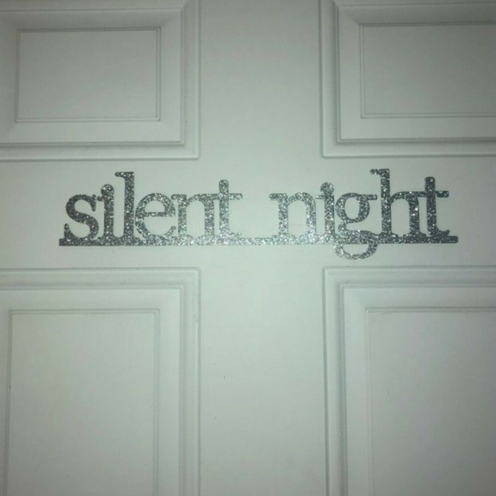 Silent Night Magnetic Door Sign‎ Holiday Christmas